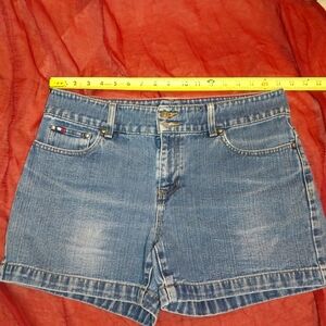 Womens Tommy Hilfiger Blue Denim Jean Shorts Double Buttons  women size 12/14